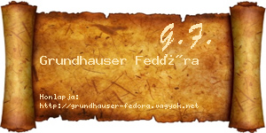 Grundhauser Fedóra névjegykártya